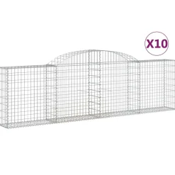 Sale FinePRICE Kaarevat kivikorit 2 kpl 200x30x40/60 cm galvanoitu rauta (46047)