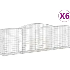 Sale FinePRICE Kaarevat kivikorit 2 kpl 200x30x40/60 cm galvanoitu rauta (46047)