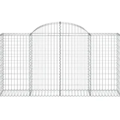 Sale FinePRICE Kaarevat kivikorit 2 kpl 200x30x40/60 cm galvanoitu rauta (46047)