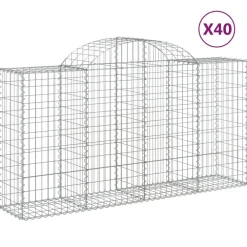 Sale FinePRICE Kaarevat kivikorit 2 kpl 200x30x40/60 cm galvanoitu rauta (46047)