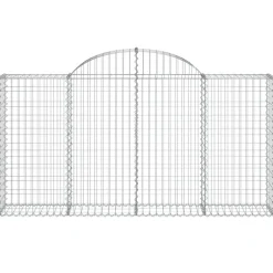 Sale FinePRICE Kaarevat kivikorit 2 kpl 200x30x40/60 cm galvanoitu rauta (46047)