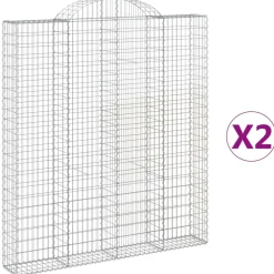 Sale FinePRICE Kaarevat kivikorit 2 kpl 200x30x40/60 cm galvanoitu rauta (46047)