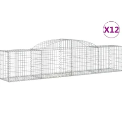 Sale FinePRICE Kaarevat kivikorit 2 kpl 200x30x40/60 cm galvanoitu rauta (46047)
