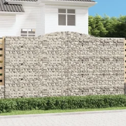 Sale FinePRICE Kaarevat kivikorit 2 kpl 200x30x40/60 cm galvanoitu rauta (46047)
