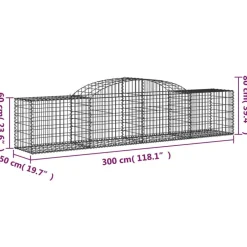 Sale FinePRICE Kaarevat kivikorit 2 kpl 200x30x40/60 cm galvanoitu rauta (46047)