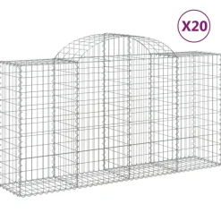 Sale FinePRICE Kaarevat kivikorit 2 kpl 200x30x40/60 cm galvanoitu rauta (46047)