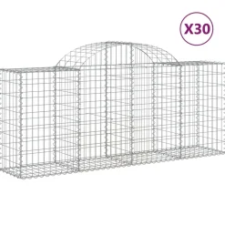 Sale FinePRICE Kaarevat kivikorit 2 kpl 200x30x40/60 cm galvanoitu rauta (46047)