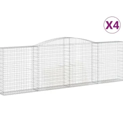Sale FinePRICE Kaarevat kivikorit 2 kpl 200x30x40/60 cm galvanoitu rauta (46047)