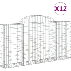 Sale FinePRICE Kaarevat kivikorit 2 kpl 200x30x40/60 cm galvanoitu rauta (46047)