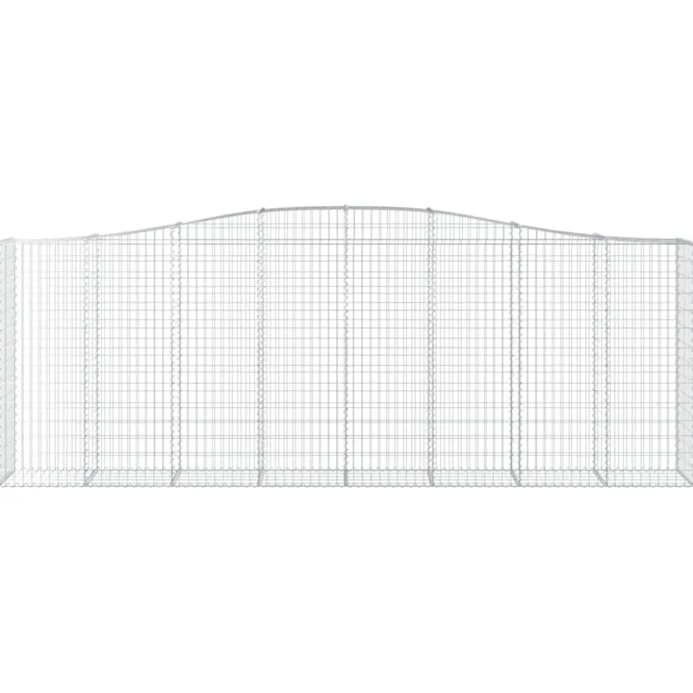 Online FinePRICE Kaarevat kivikorit 2 kpl 400x50x200/220 cm galvanoitu rauta (46021)