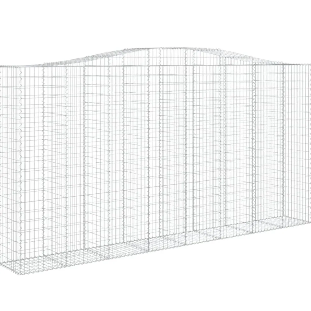 Online FinePRICE Kaarevat kivikorit 2 kpl 400x50x200/220 cm galvanoitu rauta (46021)