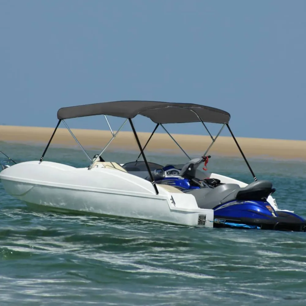 Clearance FinePRICE 3-kaarinen bimini-kate, antrasiitti 183x160x137 cm