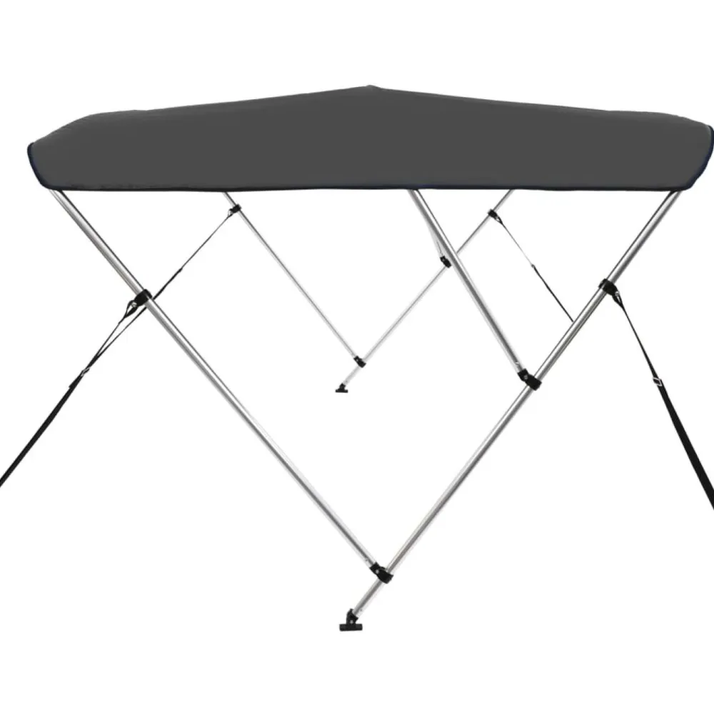 Clearance FinePRICE 3-kaarinen bimini-kate, antrasiitti 183x160x137 cm