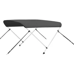 Best FinePRICE 2-kaarinen bimini-kate, antrasiitti 150x120x110 cm