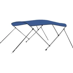 Clearance FinePRICE 3-kaarinen bimini-kate, sininen, 183x140x137 cm