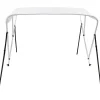 Online FinePRICE 3-kaarinen bimini-kate, valkoinen, 183x140x137 cm