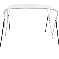 Online FinePRICE 3-kaarinen bimini-kate, valkoinen, 183x140x137 cm