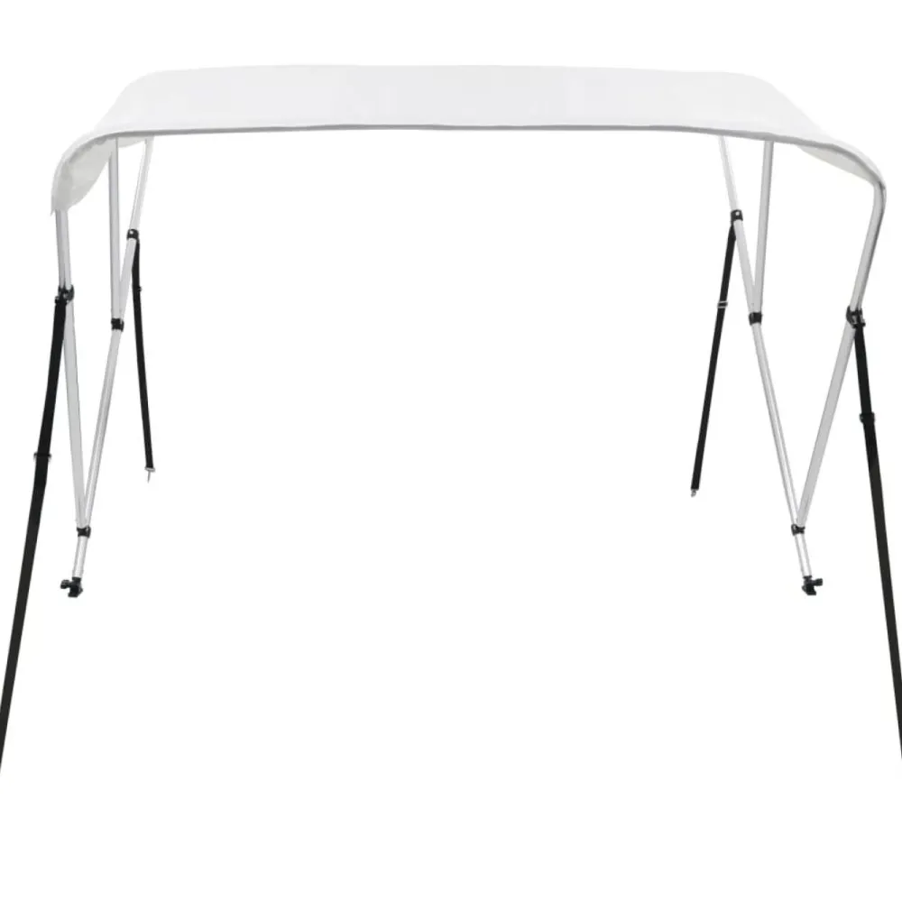 Online FinePRICE 3-kaarinen bimini-kate, valkoinen, 183x140x137 cm