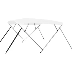 Discount FinePRICE 4-kaarinen bimini-kate valkoinen 243x210x117 cm