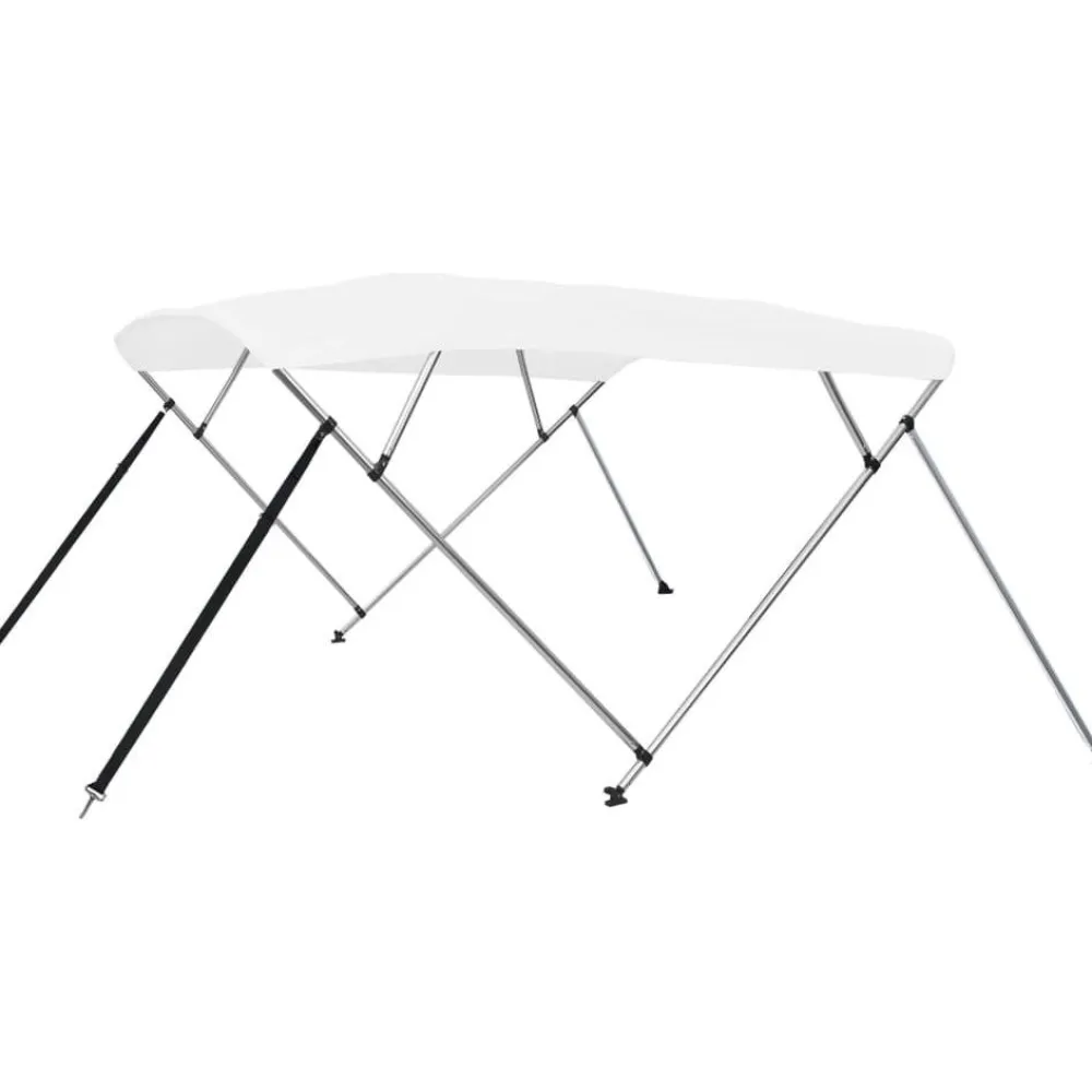 Discount FinePRICE 4-kaarinen bimini-kate valkoinen 243x210x117 cm