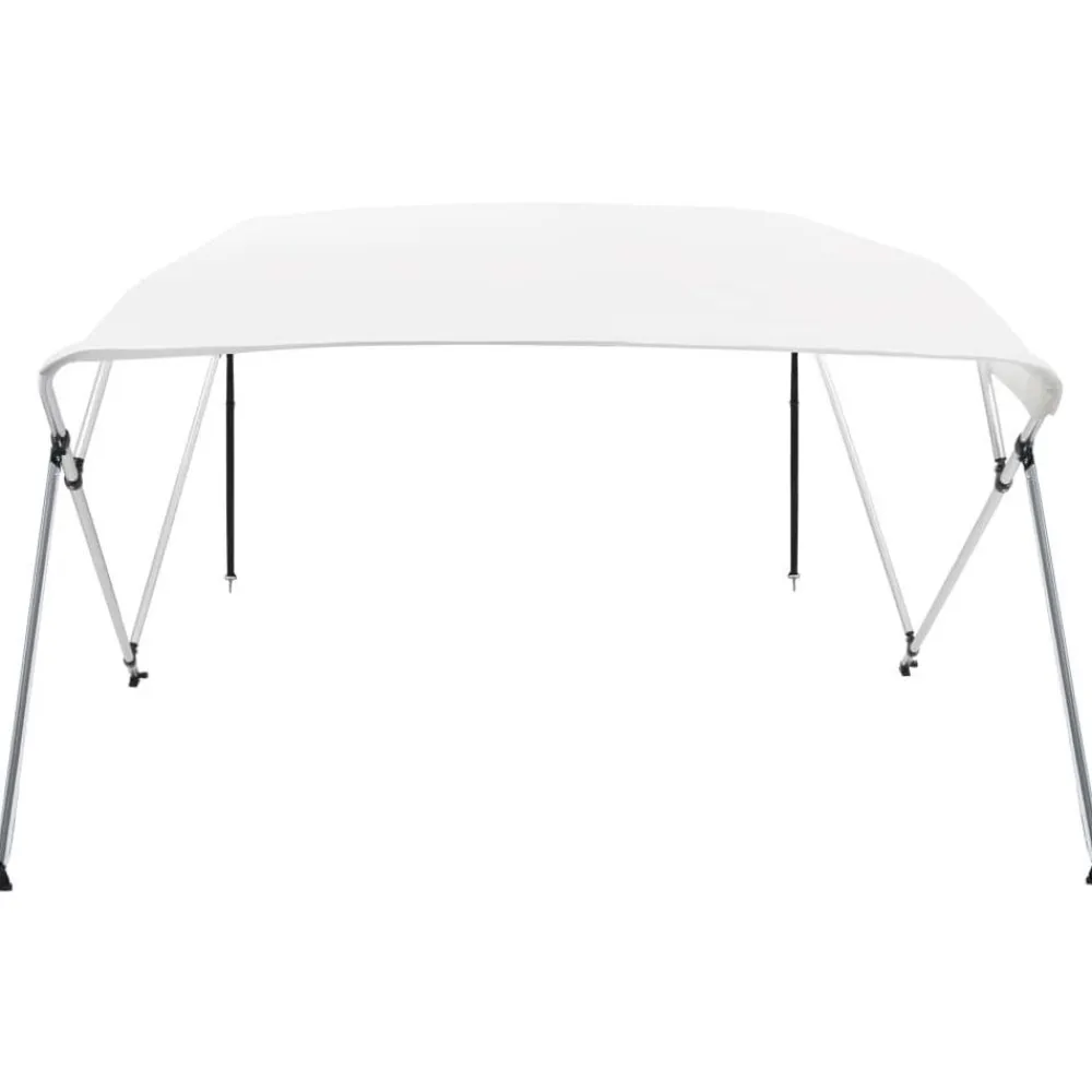 FinePRICE 4-kaarinen bimini-kate valkoinen 243x196x117 cm