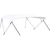 FinePRICE 4-kaarinen bimini-kate, valkoinen 243x(230-244)x137 cm