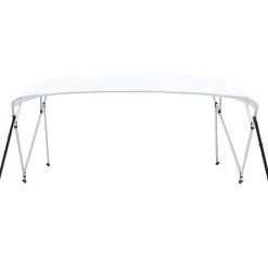 FinePRICE 4-kaarinen bimini-kate, valkoinen 243x(230-244)x137 cm