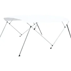 FinePRICE 4-kaarinen bimini-kate, valkoinen 243x(230-244)x137 cm