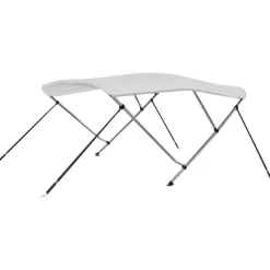 Best FinePRICE 3-kaarinen bimini-kate, valkoinen, 183x180x137 cm