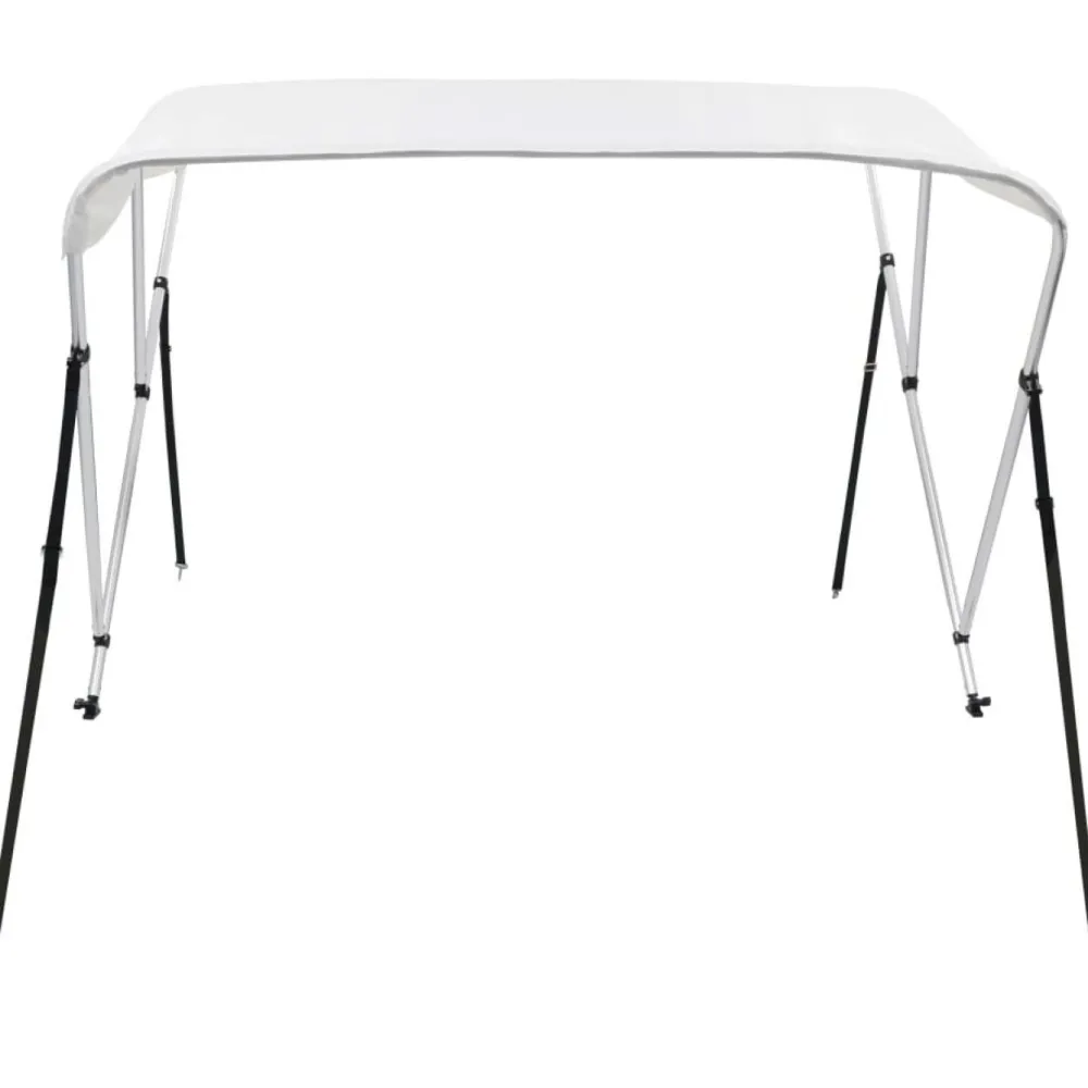 Best FinePRICE 3-kaarinen bimini-kate, valkoinen, 183x180x137 cm