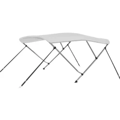 New FinePRICE 3-kaarinen bimini-kate, valkoinen, 183x196x137 cm