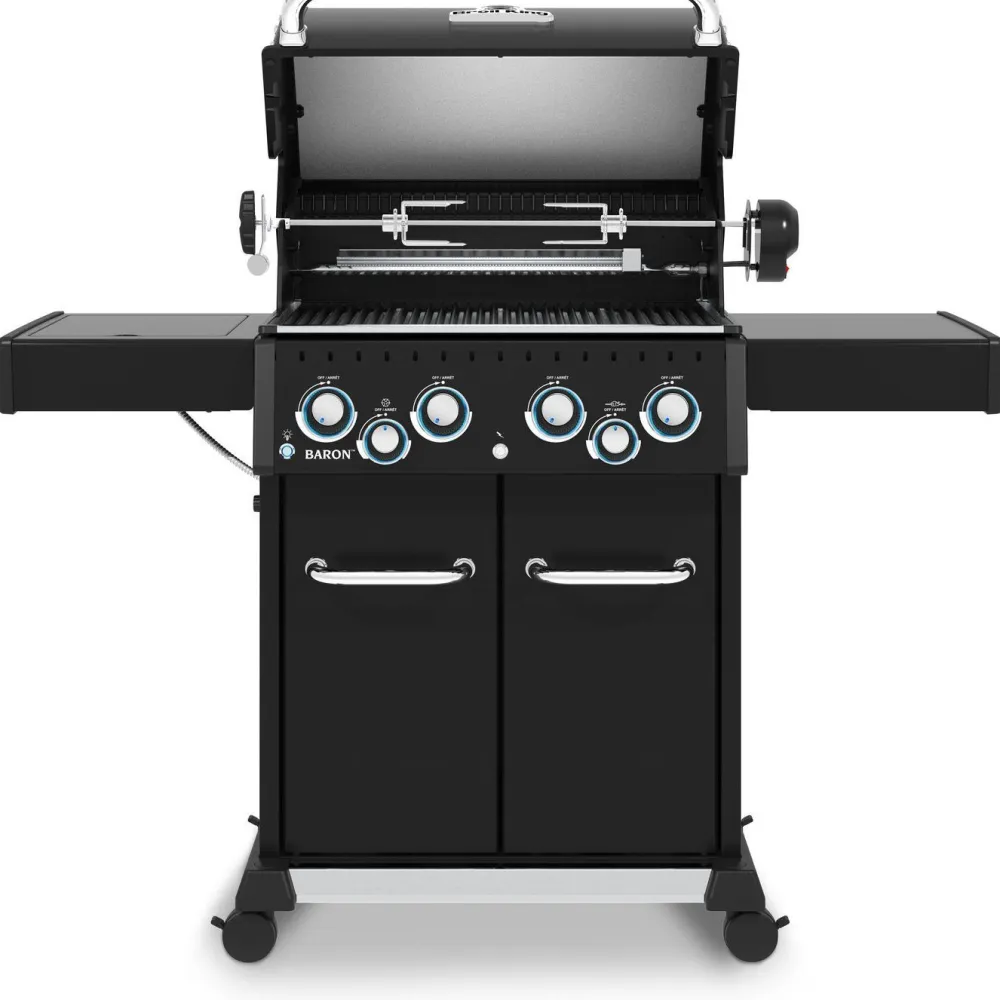 Online Broil King Kaasugrilli Baron 490 Shadow, 4 poltinta, sivukeitin, varraspaahdin
