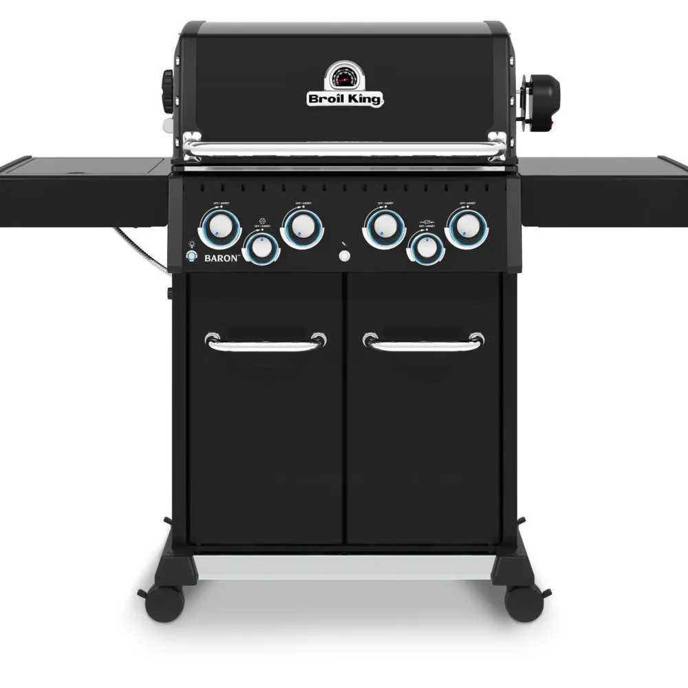 Online Broil King Kaasugrilli Baron 490 Shadow, 4 poltinta, sivukeitin, varraspaahdin
