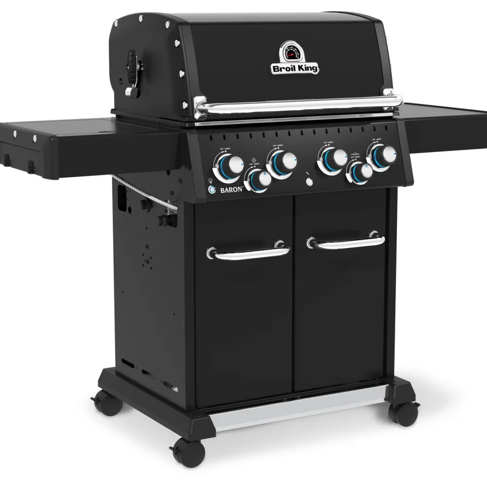 Online Broil King Kaasugrilli Baron 490 Shadow, 4 poltinta, sivukeitin, varraspaahdin