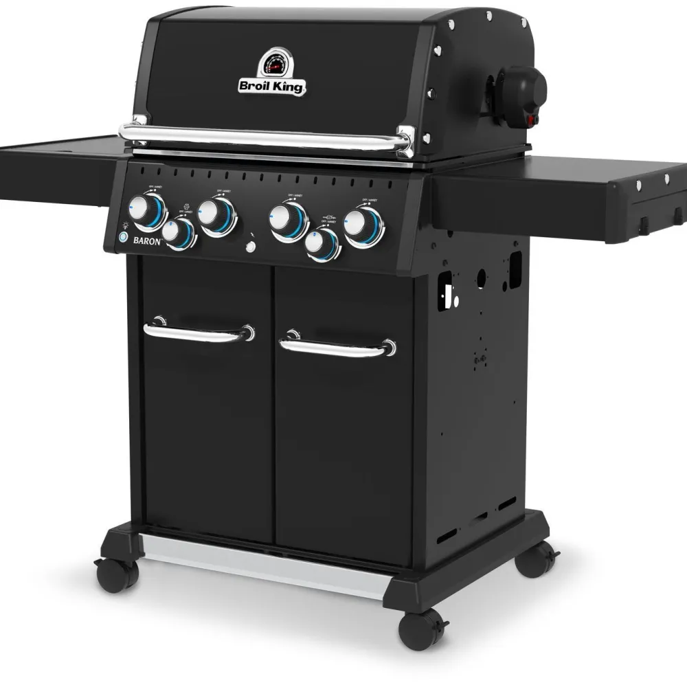 Online Broil King Kaasugrilli Baron 490 Shadow, 4 poltinta, sivukeitin, varraspaahdin