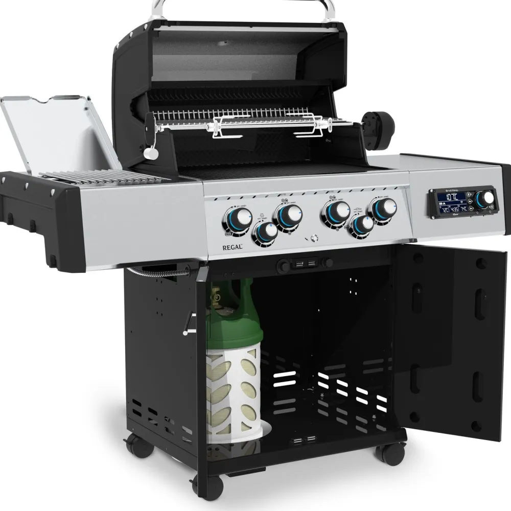 Broil King Kaasugrilli iQue Regal Q 490 IR, 4 poltinta, sivukeitin infrapunalla, varraspaahdin
