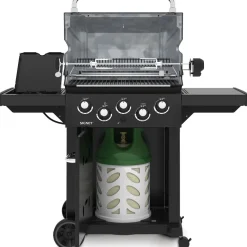 Hot Broil King Kaasugrilli Signet 390 Shadow, 3 poltinta, sivukeitin, varraspaahdin