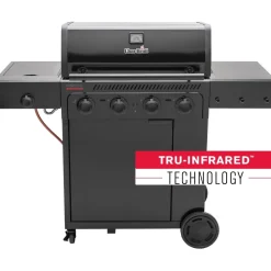 New Char-Broil Kaasugrilli Essential 4 G, 4 poltinta, sivukeitin