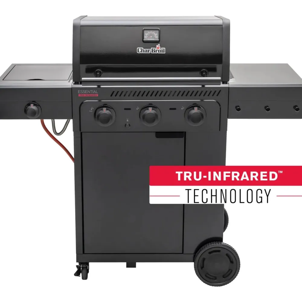 Outlet Char-Broil Kaasugrilli Essential 3 G, 3 poltinta, sivukeitin