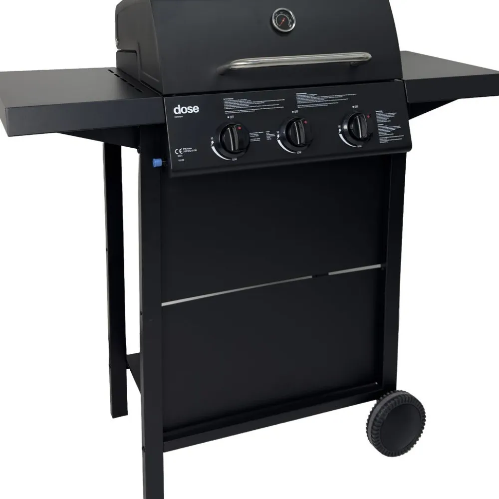 Discount Dose Kaasugrilli Barbeque 10139, 3 poltinta, musta