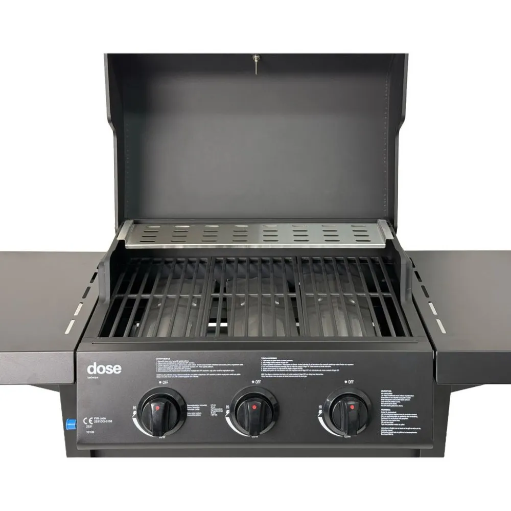 Discount Dose Kaasugrilli Barbeque 10139, 3 poltinta, musta