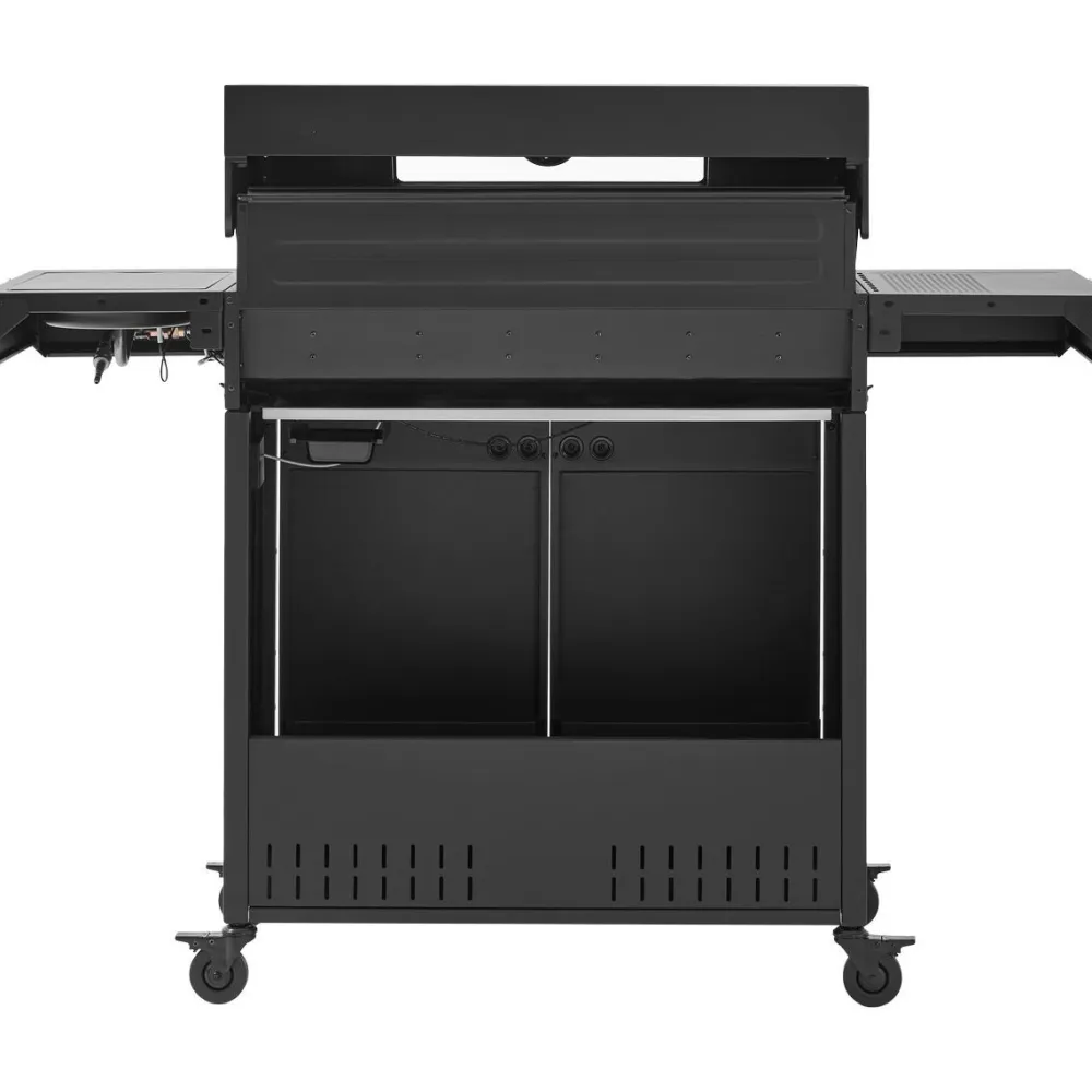 Outlet Kobe Kaasugrilli Premium 6+1, 5 poltinta, sivukeitin, Sear-poltin, lasikansi, musta