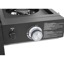 Outlet Kobe Kaasugrilli Premium 6+1, 5 poltinta, sivukeitin, Sear-poltin, lasikansi, musta