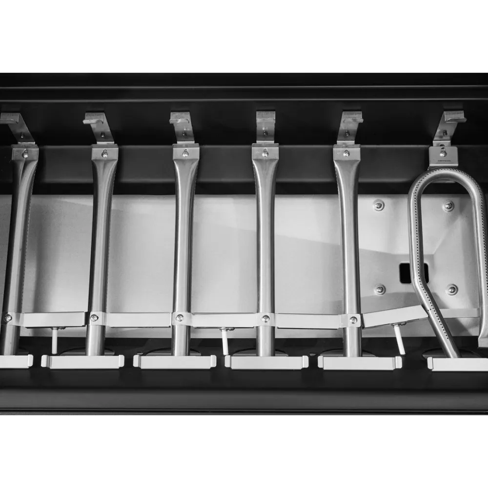 Outlet Kobe Kaasugrilli Premium 6+1, 5 poltinta, sivukeitin, Sear-poltin, lasikansi, musta