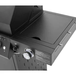 Outlet Kobe Kaasugrilli Premium 6+1, 5 poltinta, sivukeitin, Sear-poltin, lasikansi, musta