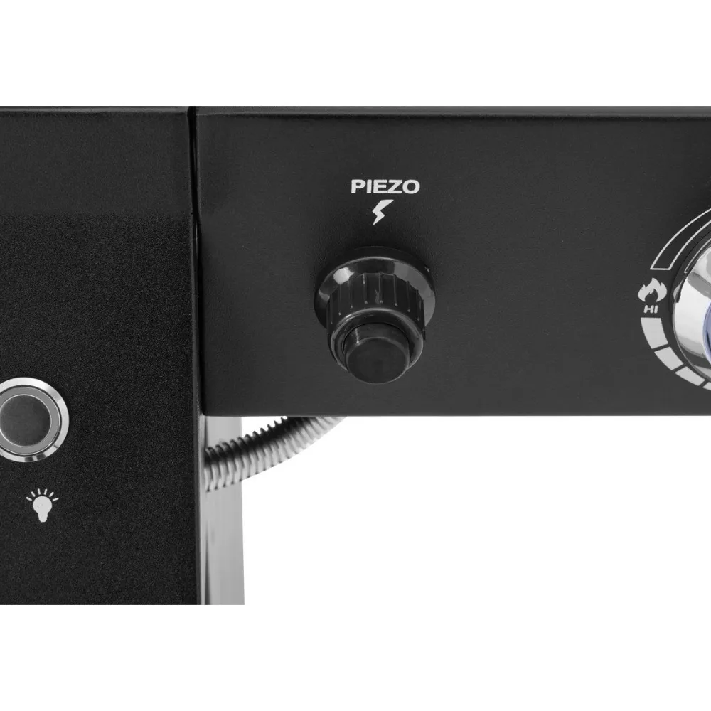 Outlet Kobe Kaasugrilli Premium 6+1, 5 poltinta, sivukeitin, Sear-poltin, lasikansi, musta