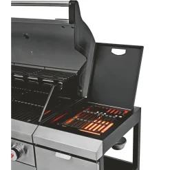 Clearance Landmann Kaasukeittiö Outdoor MaxX 6.1, 6 poltinta, sivukeitin ja lämpöhylly, rst