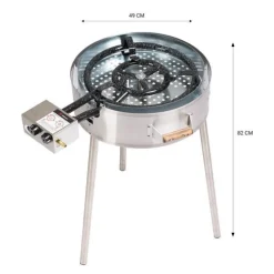 Outlet GrillSymbol Kaasupoltin TW-580 Ø49 cm, pitkillä jaloilla