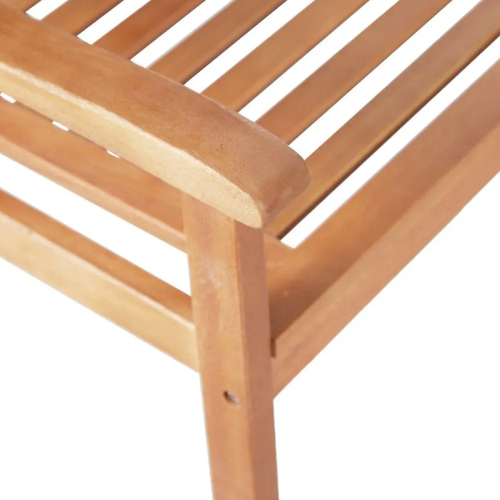 New FinePRICE Kahden istuttava puutarhapenkki 120cm eukalyptuspuu