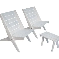 Outlet EcoFurn Kalusteryhmä Granny, 2 tuolia + pöytä, mänty